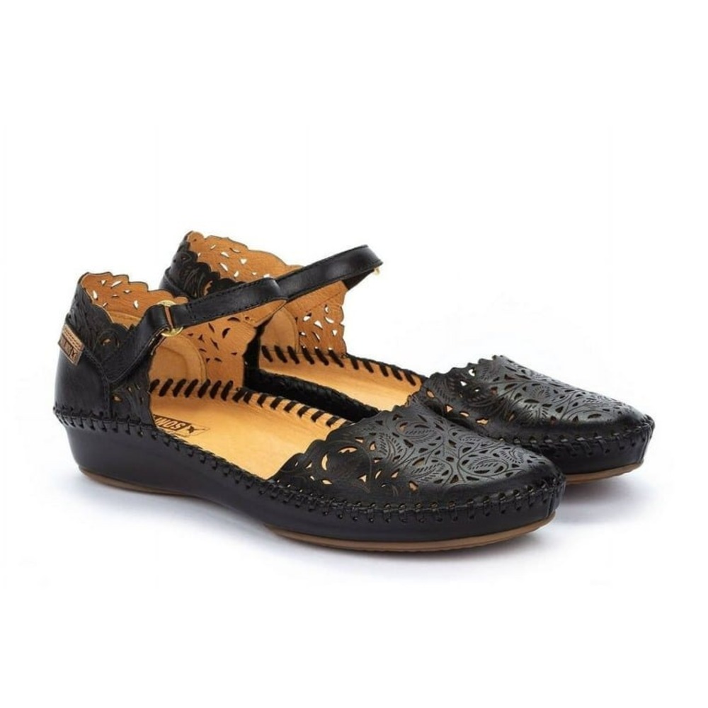 Pikolinos Puerto Vallarta 655-0906 Black Leather Mary Jane Sandals Women 8.5-9 - Picture 14 of 14